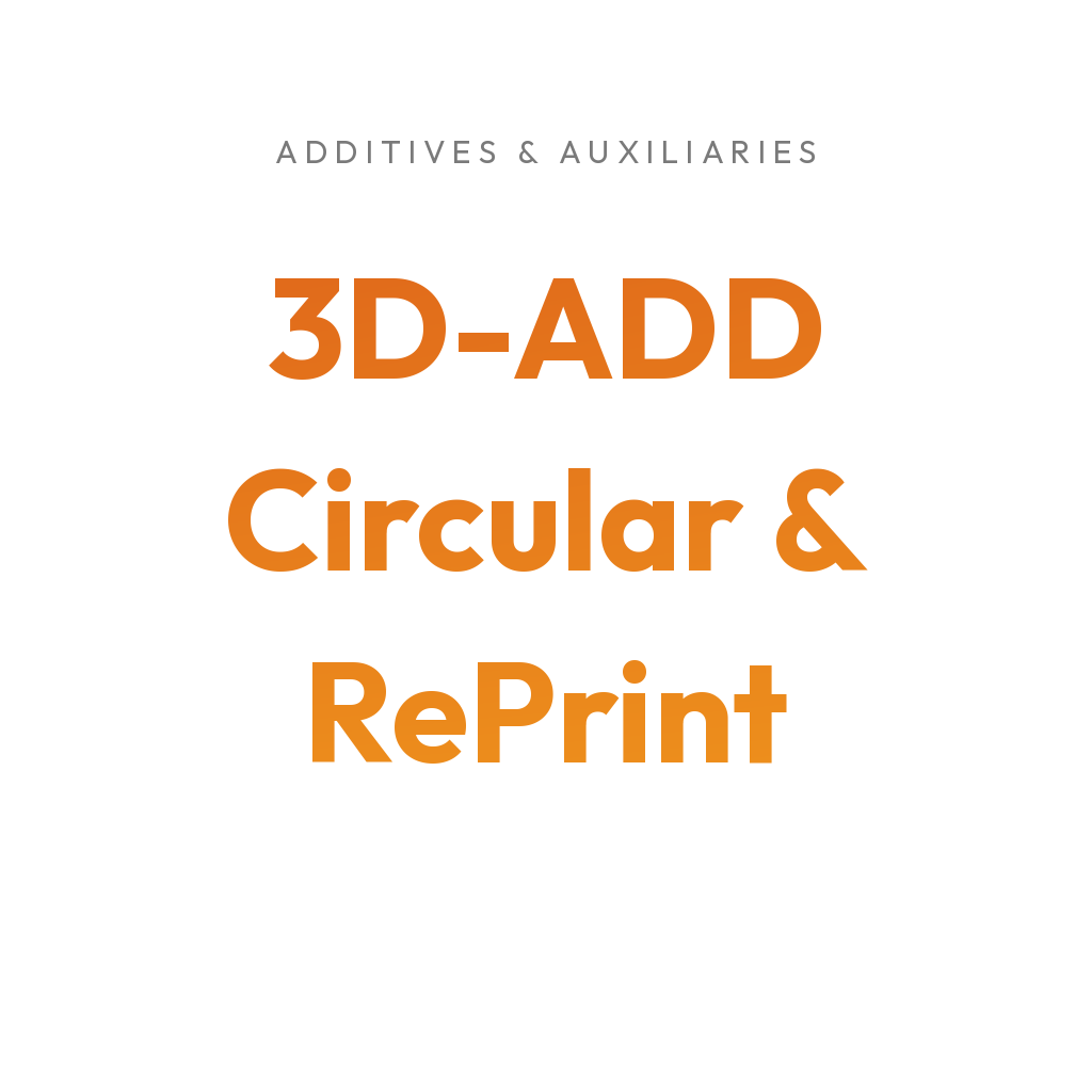 3Dresyns collection cover for 3D-ADD Circular & RePrint — Depolymerisable Additives and 3D Resins.