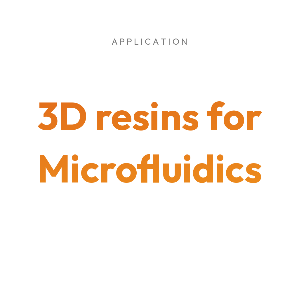 3Dresyns collection cover for 3D resins for Microfluidics.