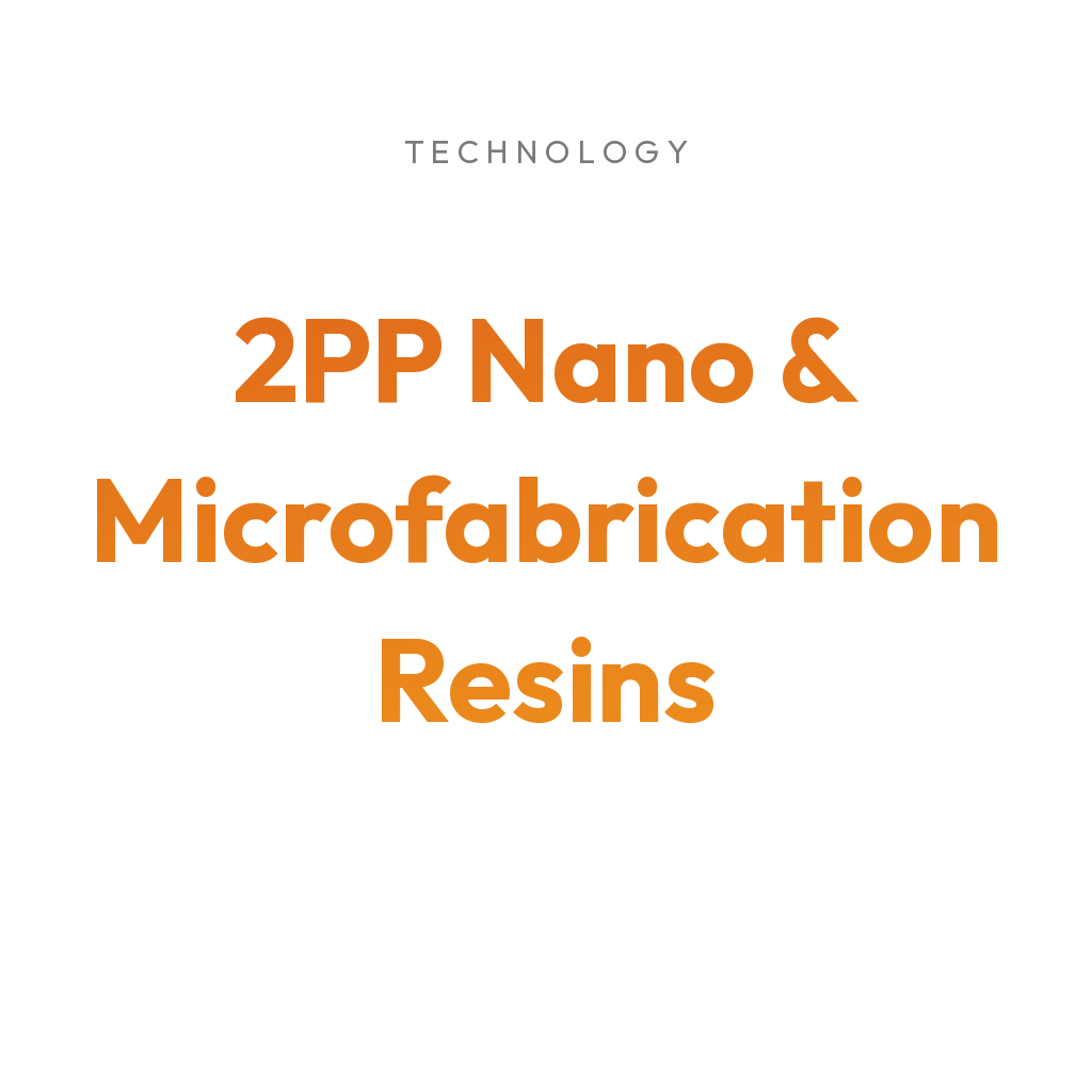 3Dresyns collection cover for 2PP resins for two photon polymerization of nano & microstructures.
