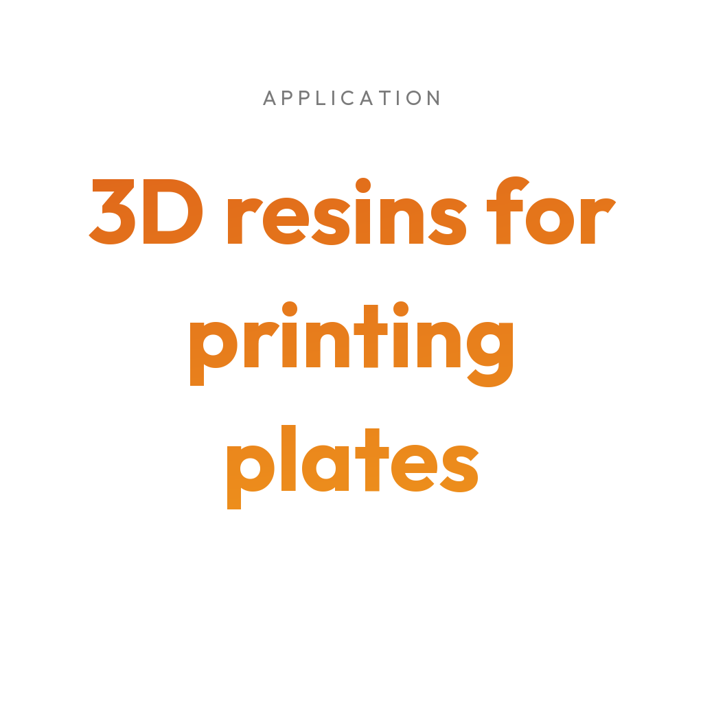3Dresyns collection cover for 3D resins for printing plates.