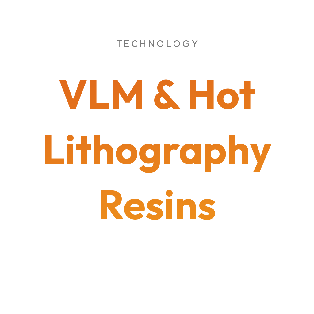 3Dresyns collection cover for 3D resins for Viscous Lithography Manufacturing and Hot Lithography.