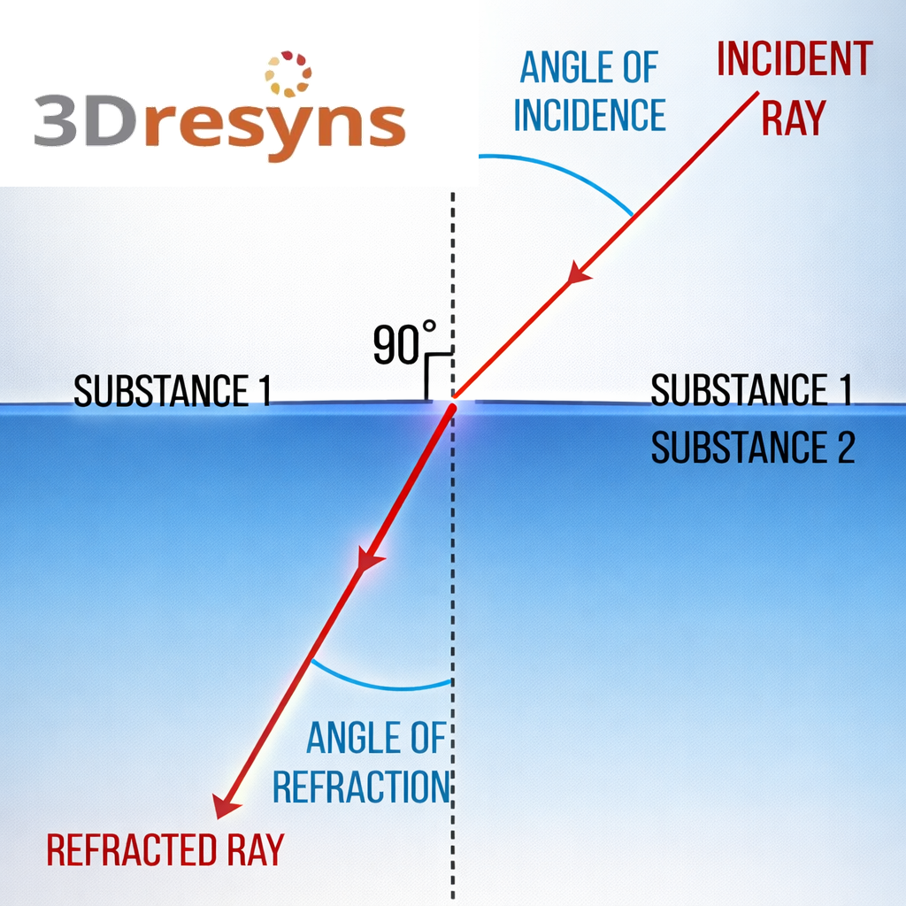 3D resins by refractive index
