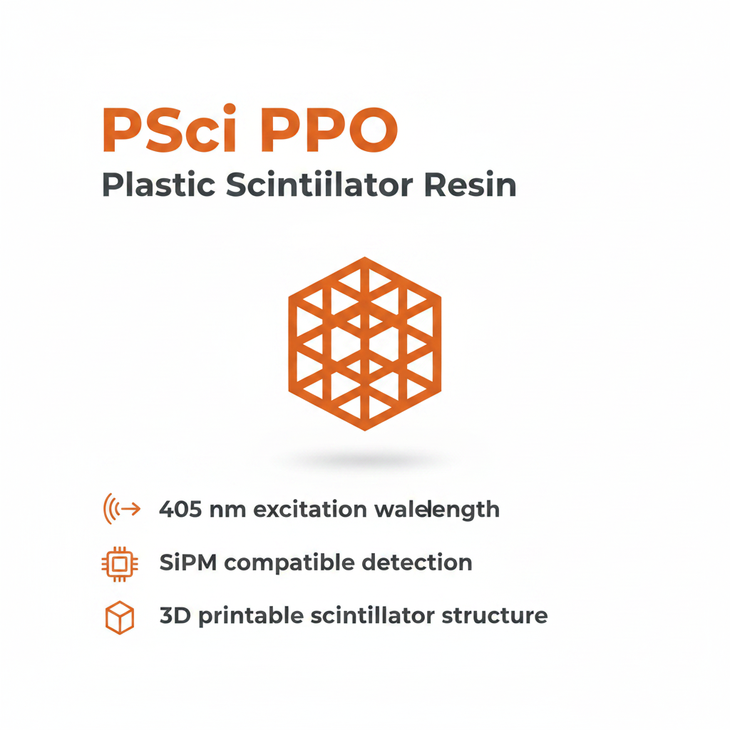 3Dresyn PSci PPO, for SLA, DLP & LCD printing of Plastic Scintillators for Radiation Detection