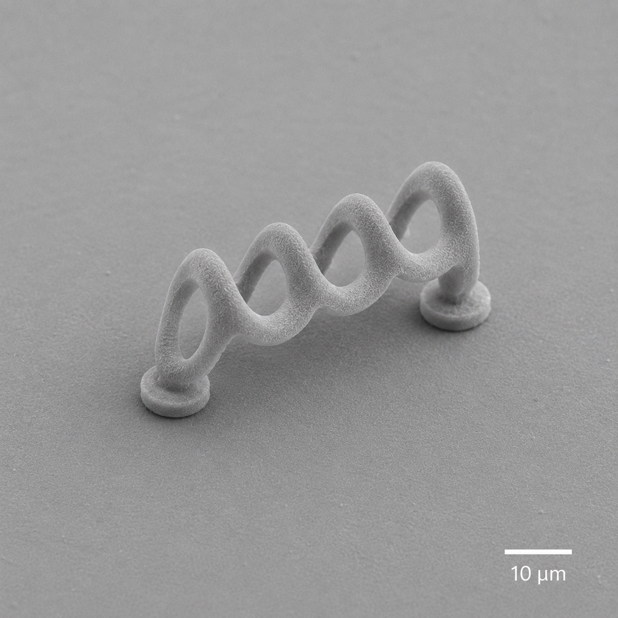 Illustrative AI-generated visualization of a 3Dresyns 2PP printed microstructure
