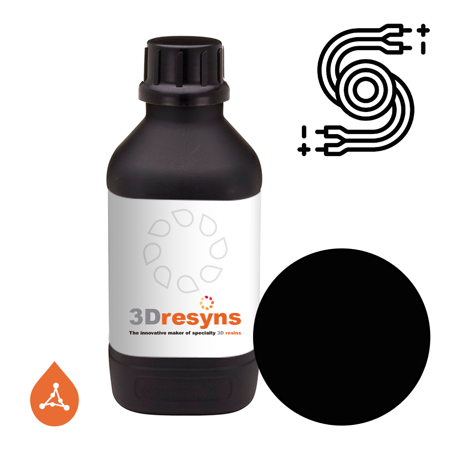 3Dresyn PEDOTEK1, electrically conductive 3D resin based on PEDOT:PSS