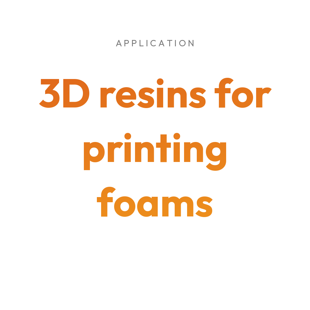 3Dresyns collection cover for 3D resins for printing foams.