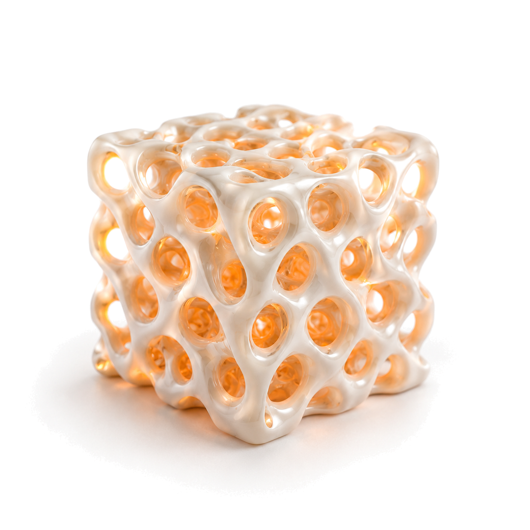 Porous gyroid tissue-engineering scaffold, bioscaffold 3D printing resin