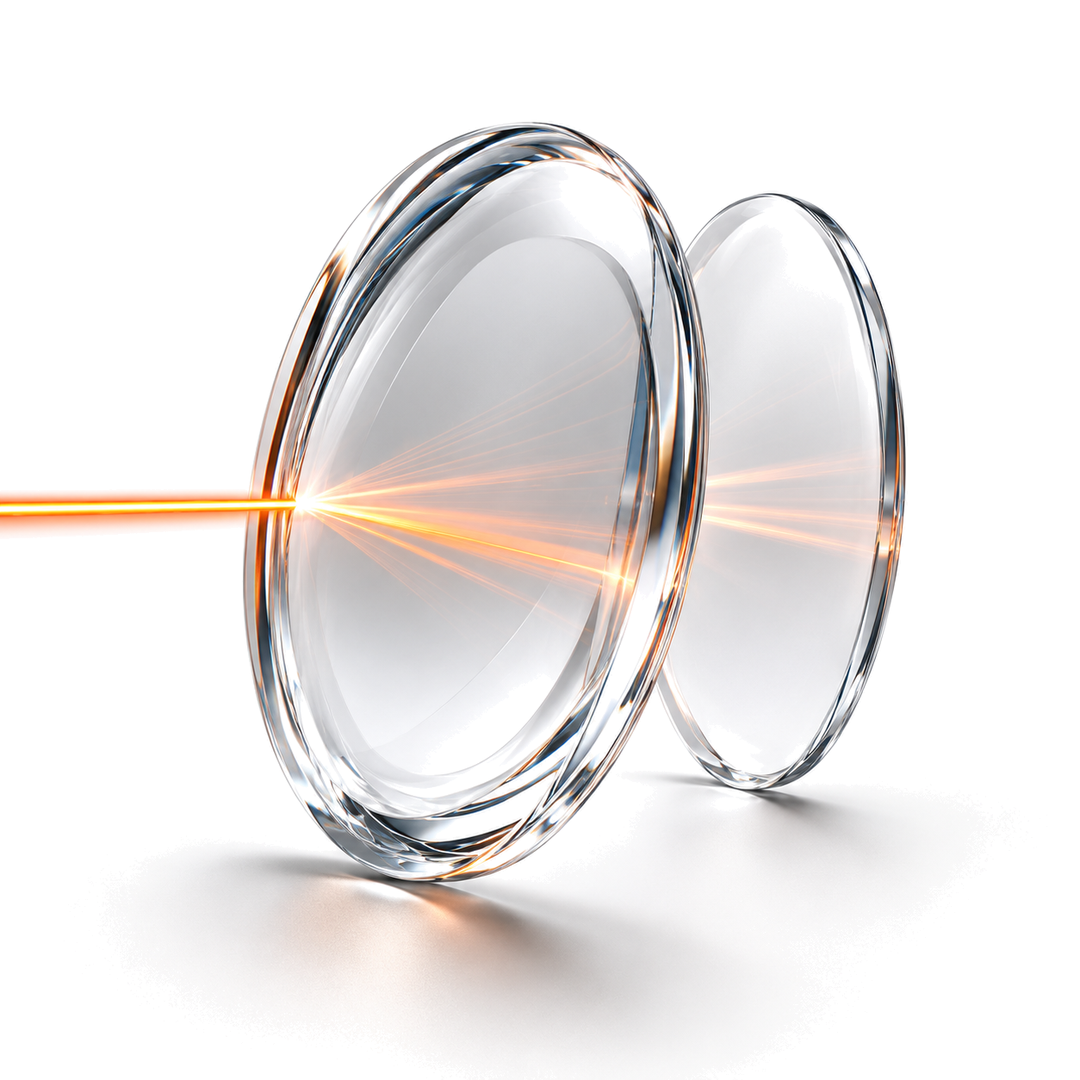 Aspheric ophthalmic lens 3D printed with optical-clarity photopolymer resin