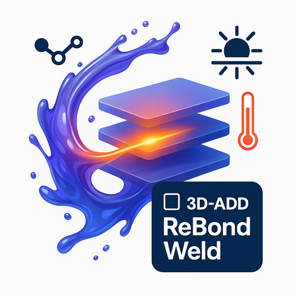 3D-ADD ReBond Weld for enabling stress-relief during cure, interlayer welding, and post-print self-repair