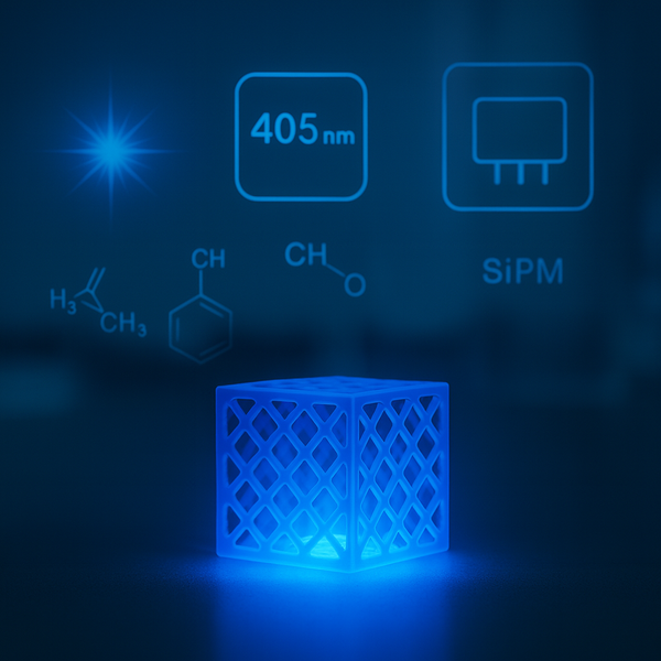 3Dresyn PSci PPO, for SLA, DLP & LCD printing of Plastic Scintillators for Radiation Detection