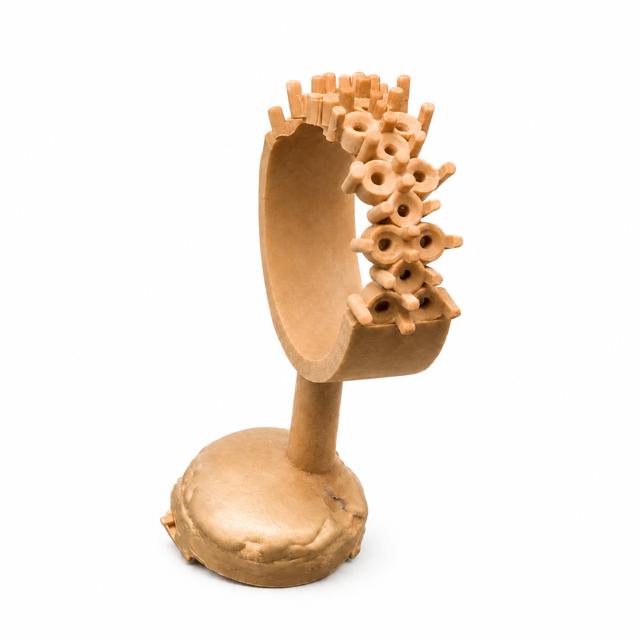 Gold ring made by investment casting with 3D printed castable 3D resins