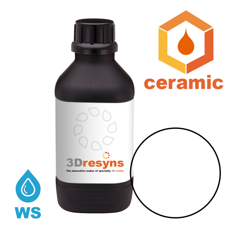 3Dresyn  CDP-WS Water Soluble for printing, debinding and sintering ceramic, metal, polymer and exotic powders