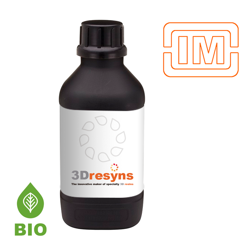 3Dresyn IM-F-SS Bio, Solvent Soluble Flexible 3D resin for printing solvent soluble sacrificial materials with SLA, DLP & LCD Printers