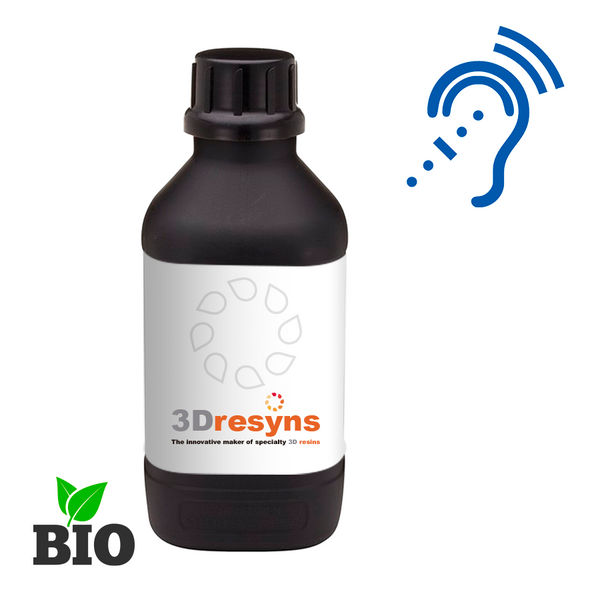 Otoplastic 3Dresyn OTO-S Bio soft with Shore A50 for soft otoplastics