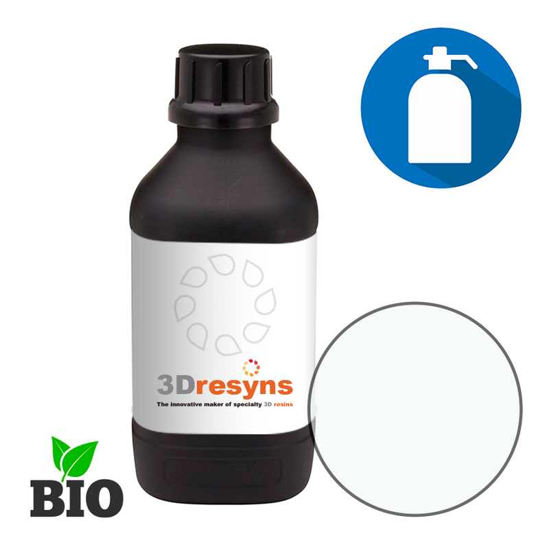 Cleaning Fluid WS2 Bio for washing highly hydrophobic and for postcuring water soluble sacrificial prints